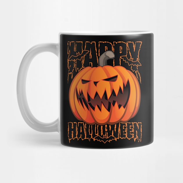 Happy Halloween Pumpkin Jack-O-Lantern by hobrath